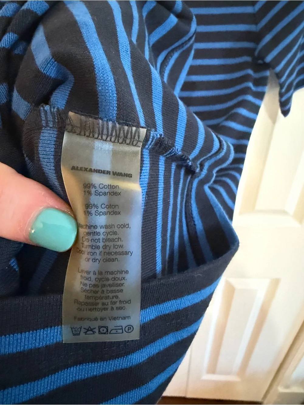T by Alexander Wang Y2K T-Shirt Dress Stripes Extra Small